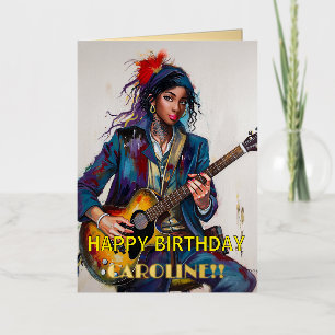 Arte de Guitarrista Rebelde Personalizado Inspirad