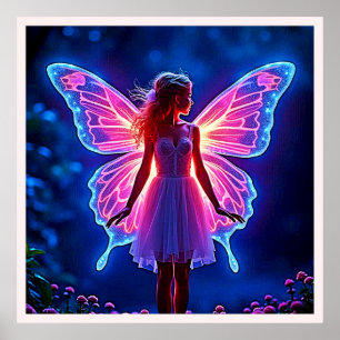 Arte de hadas de mariposa mística brillante