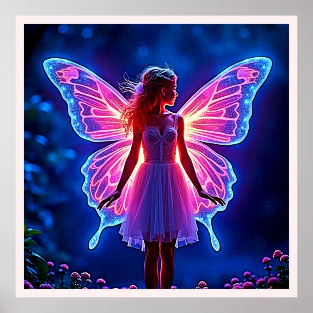 Arte de hadas de mariposa mística brillante (Frente)