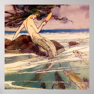 Arte de hadas “Sirena” por Alice B Woodward