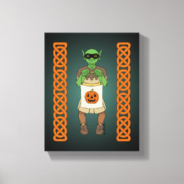 Arte de Halloween de Goblin Trick o Treating