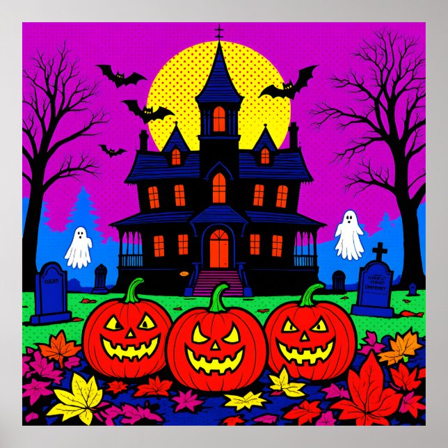Arte de Halloween de Pop Art Moderno (Frente)