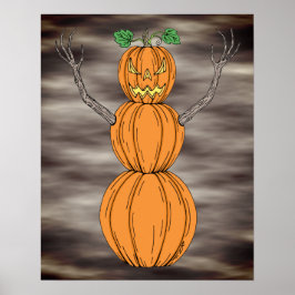 Arte de Halloween del hombre de calabaza