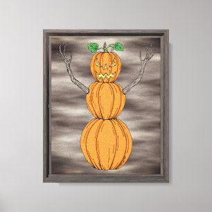 Arte de Halloween del hombre de calabaza