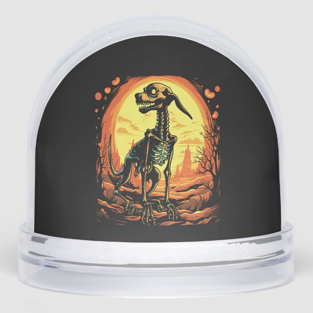 Arte de Halloween en Skeleton Dog (Anverso)