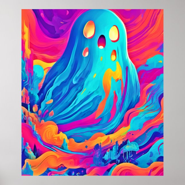 Arte de Halloween fantasma espectral (Frente)