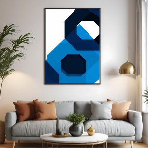 Arte de Hexágono Azul