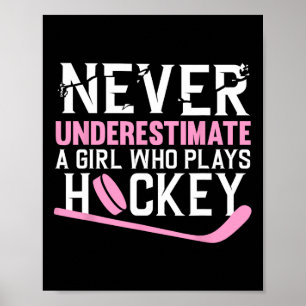 Arte De Hockey Divertido Para Chicas Jugadora De H
