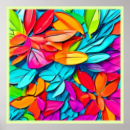 Arte de hoja abstracto vibrante