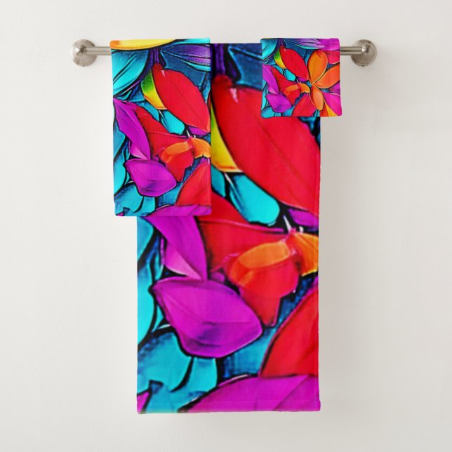 Arte de hoja abstracto vibrante (In situ)