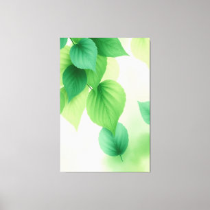 Arte de hojas verdes minimalista – Impresión botán