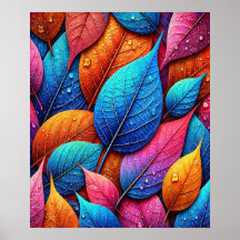 Arte de hojas vibrantes - Diseño de naturaleza col
