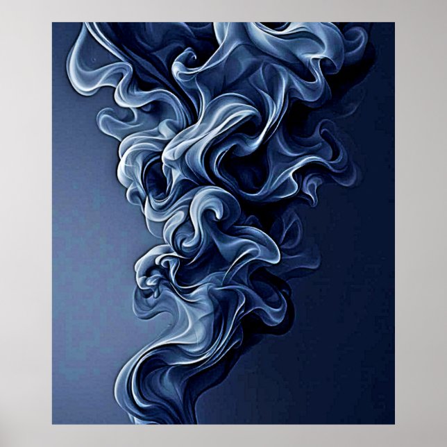 Arte de humo azul emocional (Frente)