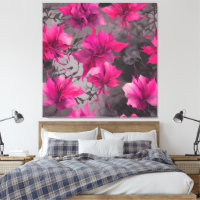 Arte de IA de campo de fucsia y carbón