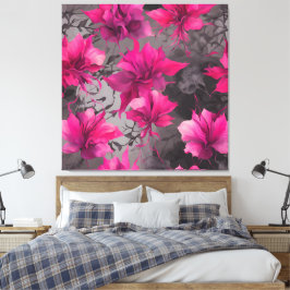 Arte de IA de campo de fucsia y carbón
