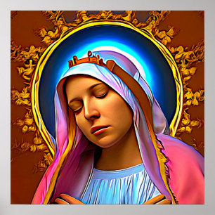 Arte de IA de la bendita Virgen María