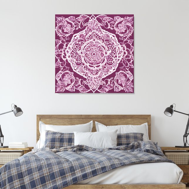 Arte de IA de mandala púrpura (Insitu(Dormitorio))
