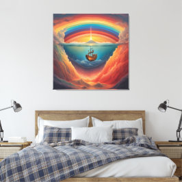 Arte de IA en el barco arco iris