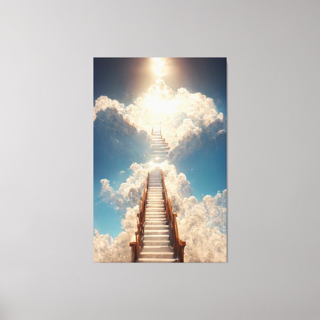 Arte de IA - Escalera al cielo: No mires abajo (Anverso)