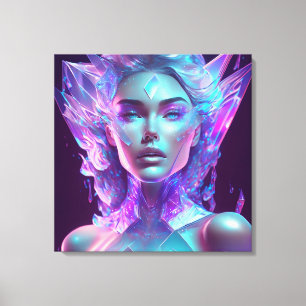 Arte de IA hermoso Mujer de vidrio helado y bonito