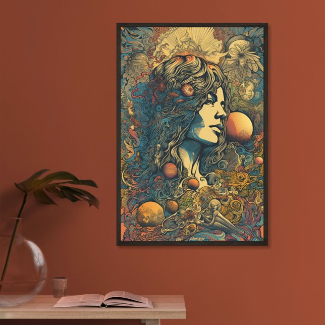 Arte de IA hippie de los años 70 | Retro psicodéli (Subido por el creador)