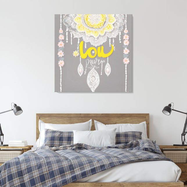 Arte de IA Sunny Gray Lace (Insitu(Dormitorio))