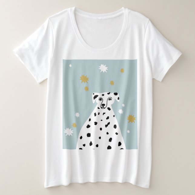 Arte de Ilustracion abstracto de perro de Dalmacia (Anverso del diseño)