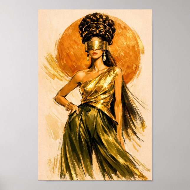 Arte de ilustración de moda del sol de la diosa do (Frente)