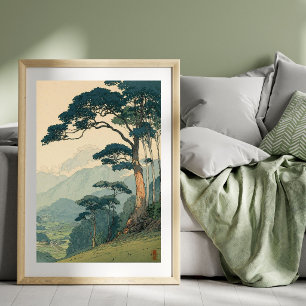 Arte de Ilustración de Paisaje Japonés   Vintage