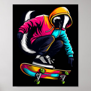 Arte de ilustración de skateboarding de zorrillo g