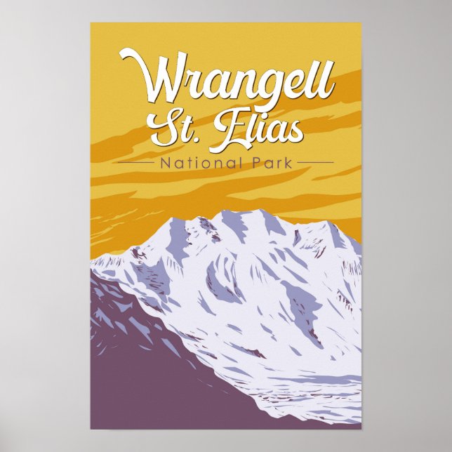 Arte de ilustración del Parque Nacional Wrangell S (Frente)