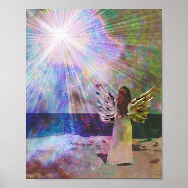 Arte de impresión Angel de Luz de Playa (Frente)