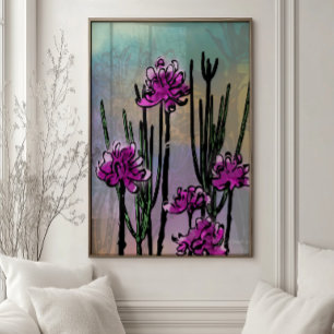 Arte de impresión botánico Desert Blooms