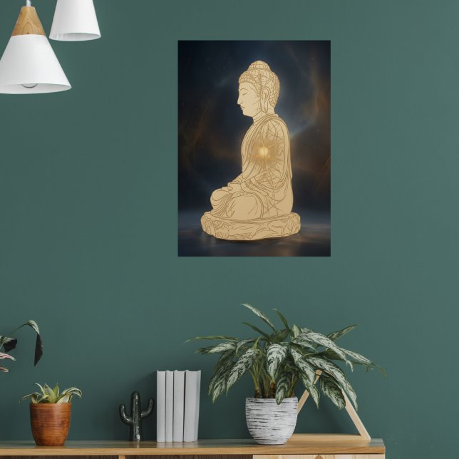 Arte de Impresión Buda Dorado Meditando | Glo Espi (Salón 1)