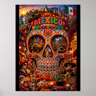 Arte de impresión de cráneo de México | Estado de