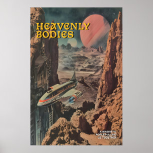 Arte de impresión de exploración espacial de cienc