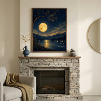 Arte de impresión de linterna lunar personalizada