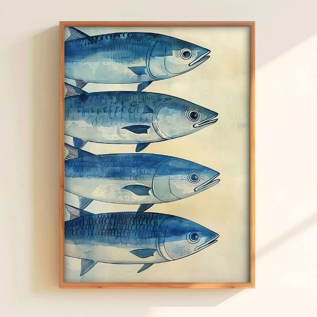 Arte de impresión de pescado azul Sardinas Impresi (Subido por el creador)