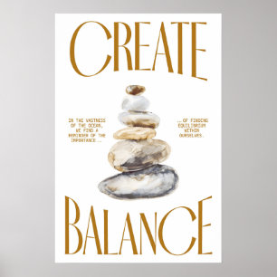 Arte de impresión de piedra Zen Meditación inspira