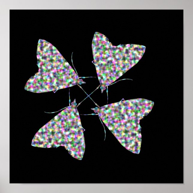 Arte de impresión de polilla multicolor (Frente)