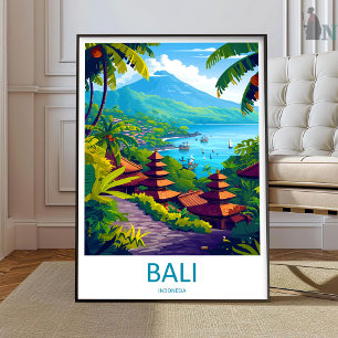 Arte de impresión de viaje a Bali Pared Arte colga