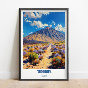 Arte de impresión de viaje a Tenerife Parque Nacio