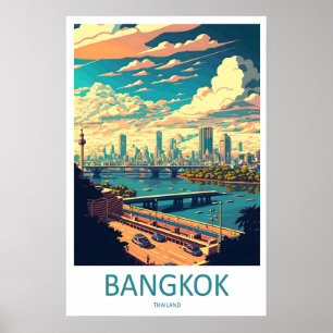 Arte de impresión de viaje de Bangkok Pared colgan