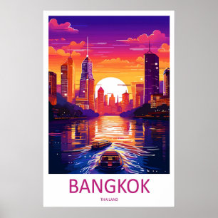 Arte de impresión de viaje de Bangkok Pared colgan