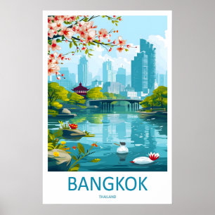 Arte de impresión de viaje de Bangkok Pared colgan