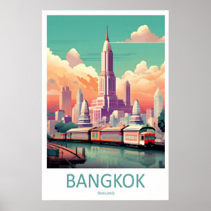 Arte de impresión de viaje de Bangkok Pared colgan