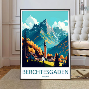 Arte de impresión de viaje de Berchtesgaden para p