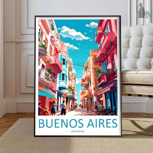 Arte de impresión de viaje de Buenos Aires Arte de
