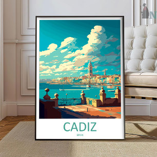 Arte de impresión de viaje de Cádiz para pared Dec