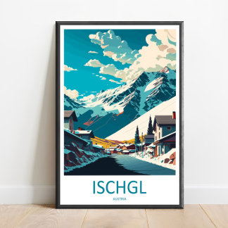 Arte de impresión de viaje de Ischgl para pared Co